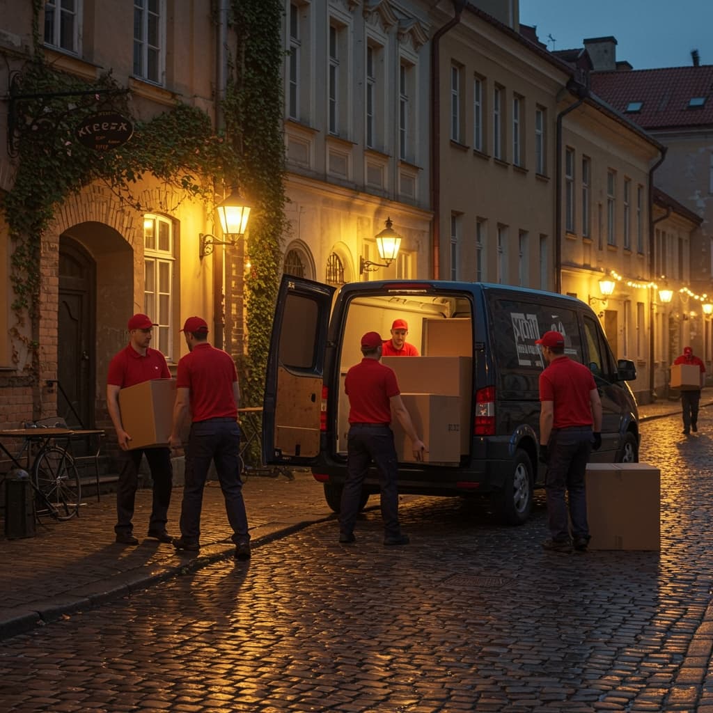 Perkraustymo paslaugos - profesionalūs krovėjai darbe 5